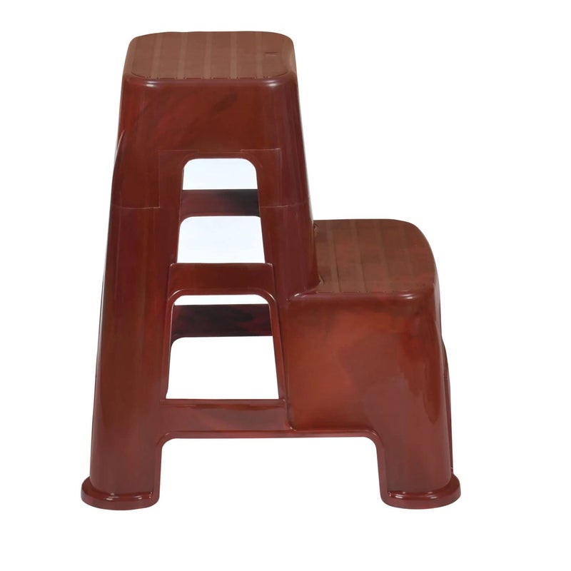 NILKAMAL Nilkamal STL 21 Strong and Durable Plastic Step Stool for Home Bedroom Bathroom Kitchen Living Room Office Adult Kids Childrens and Garden Stool with high Load Capacity Rose Wood - Image 4