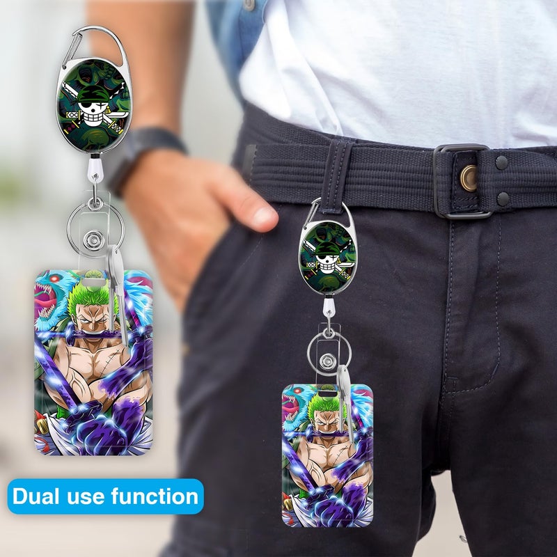 Pounchi Fight Anime Retractable Badge Reels (2 Pack) with Cool Name Tag Badge Holder (2 Pack) Cartoon ID Badge Holders Nursing Badge Reel Badge Clip Gifts for Teens Kids - Image 4
