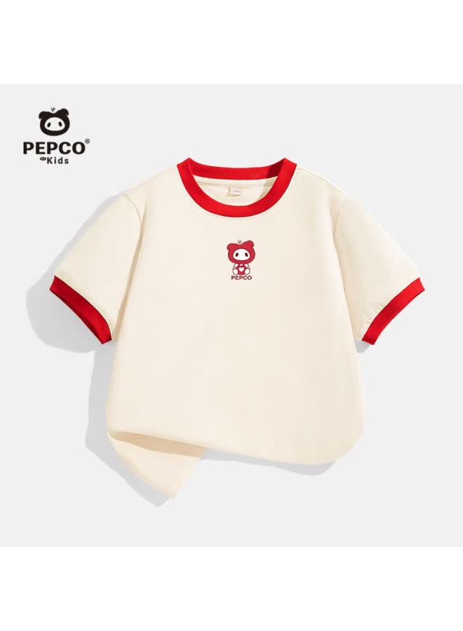 Pepco Girls' Short-sleeve T-shirt, Summer Style For Little Girls, Collection, Pure Cotton Contrasting Color Casual Half-sleeve Children's Summer Wear, Stylish Top - Image 5