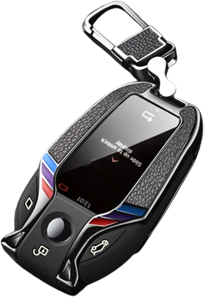7Cylinder Genuine Leather Zinc Alloy Key Case for BMW Models - Image 1