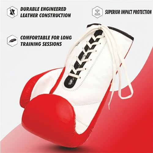 RXN® Boxing PRO Fight Gloves (10 OZ, Red) - Image 5