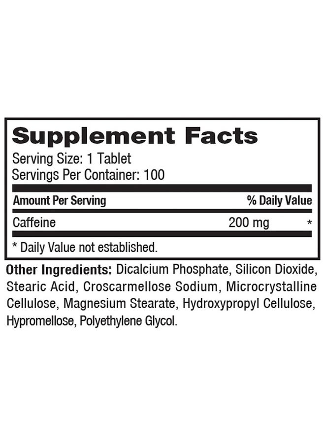 PROLAB ProLab Caffeine Tablets 100 Count  - Image 2