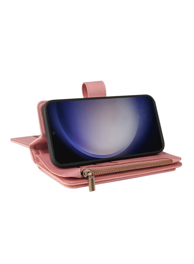 S-TOP Case For Samsung Galaxy S25+ / S24+ 5G Skin Feel Multi Card Slots Zipper Wallet Leather Phone Case - Image 4