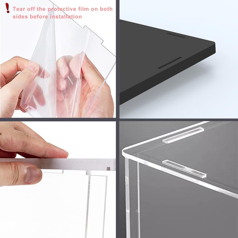 Nynelly Acrylic Display Case, Clear Acrylic Boxes for Display Lego 21319 75292 Countertop Display Case for Collectible Cube Acrylic Box with Black Base for Figure,Toy, 11.8×15.7×7.9inch - Image 5
