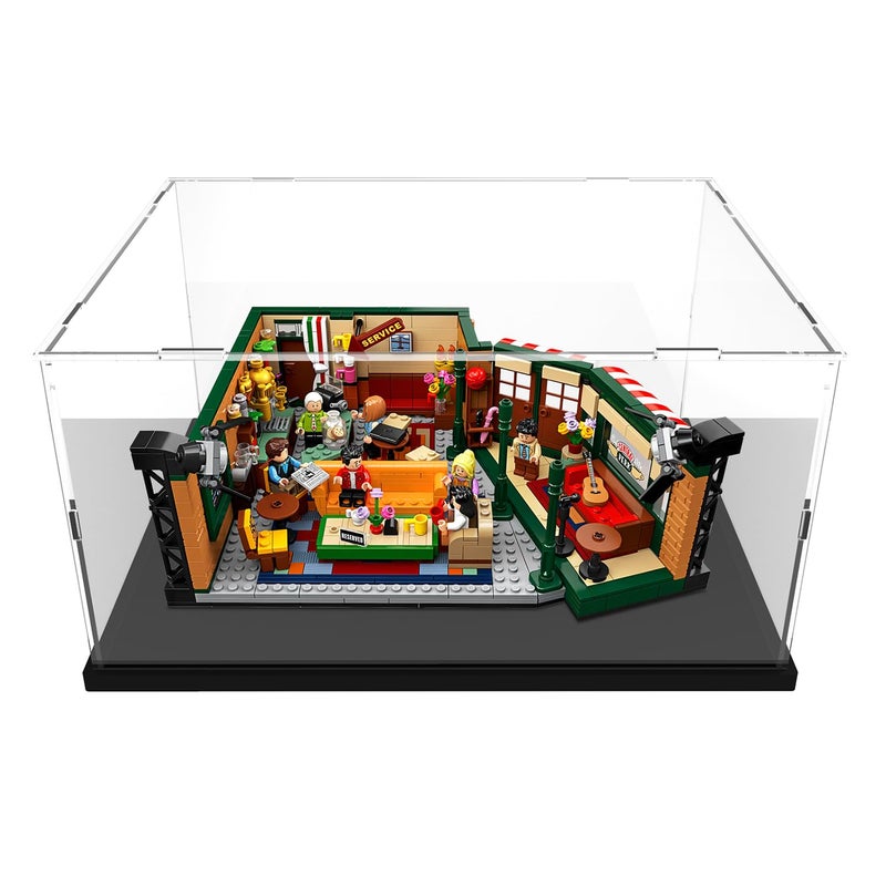 Nynelly Acrylic Display Case, Clear Acrylic Boxes for Display Lego 21319 75292 Countertop Display Case for Collectible Cube Acrylic Box with Black Base for Figure,Toy, 11.8×15.7×7.9inch - Image 1