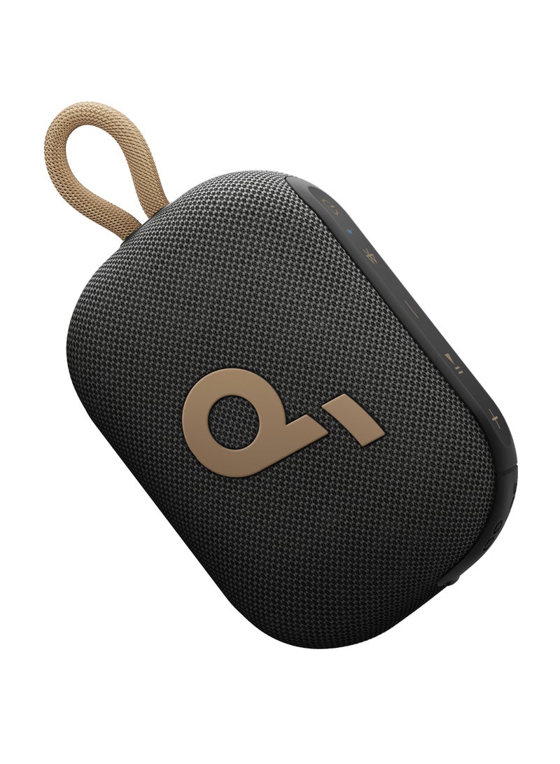 Soundcore Select 4 Go Ultra Portable Bluetooth Speaker by Anker, 20H Playtime, IP67 Waterproof and Dustproof, Floatable, Customisable Pro EQ, Wireless Stereo Pairing, Ideal for Home, Outdoors, Hiking Black/Gold - Image 1