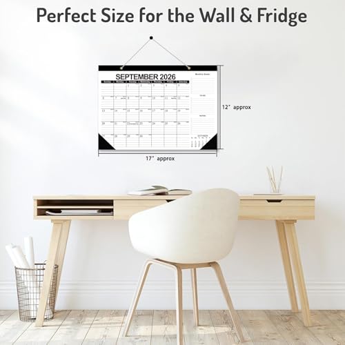 Dayvorax 2026-2027 Desk Calendar, 19 Months Desk Calendar Jun 2026 - Dec 2027, 17" × 12" Desktop Calendar with Ruled Blocks, Corner Protectors, Thick Paper for Home Office - Image 2