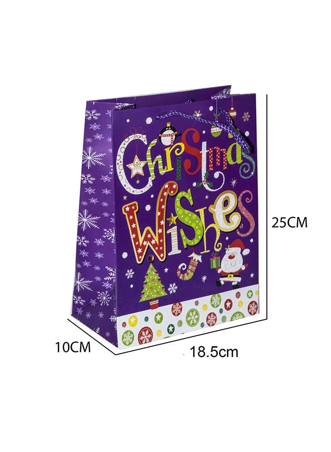 4-Piece Gift Bag For Christmas 25X18.5X10Cm Size Assorted Designs - Image 2