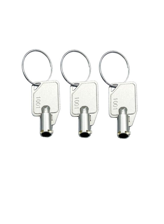 KLIVYA Metal 1001 Dispenser Key, Exquisite Dispenser Key for Select Models of ASI/Bobrick/Frost/Bradley Soap Dispensers.Silver.Pack of 3 - Image 1