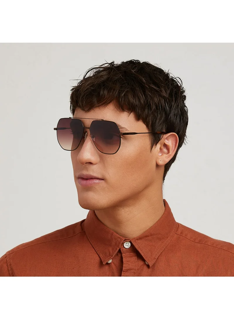 30Sundays HOT SHOT Men Brown Sunglasses - Frame Material: Acetate - Lens Color: Brown- Frame Color: Brown - Full Rim