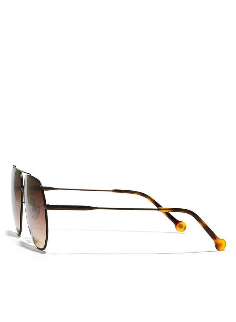 30Sundays HOT SHOT Men Brown Sunglasses - Frame Material: Acetate - Lens Color: Brown- Frame Color: Brown - Full Rim
