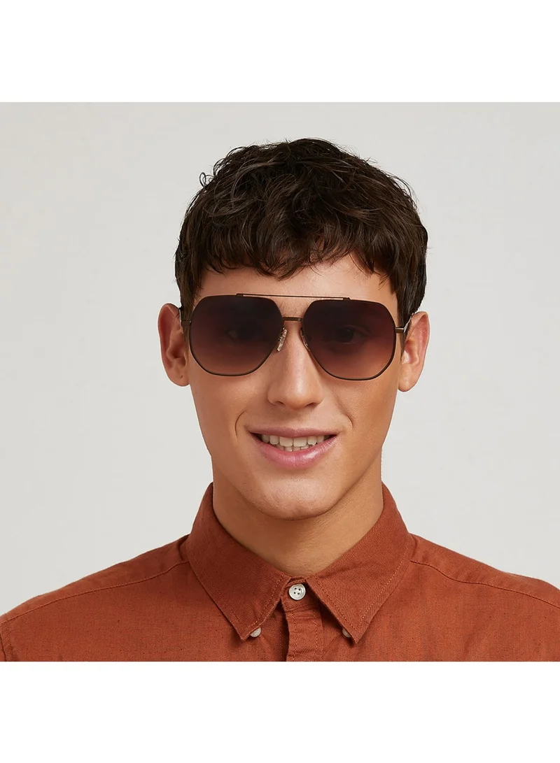 30Sundays HOT SHOT Men Brown Sunglasses - Frame Material: Acetate - Lens Color: Brown- Frame Color: Brown - Full Rim