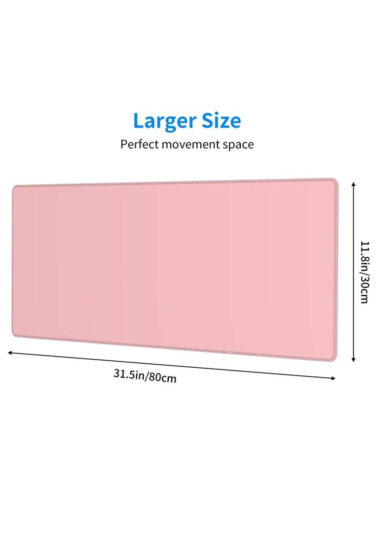 Generic - Pink Mouse Pad ,Large Gaming Mouse Pad , 14 Lighting Modes ,80 CM x 30 CM - Image 1