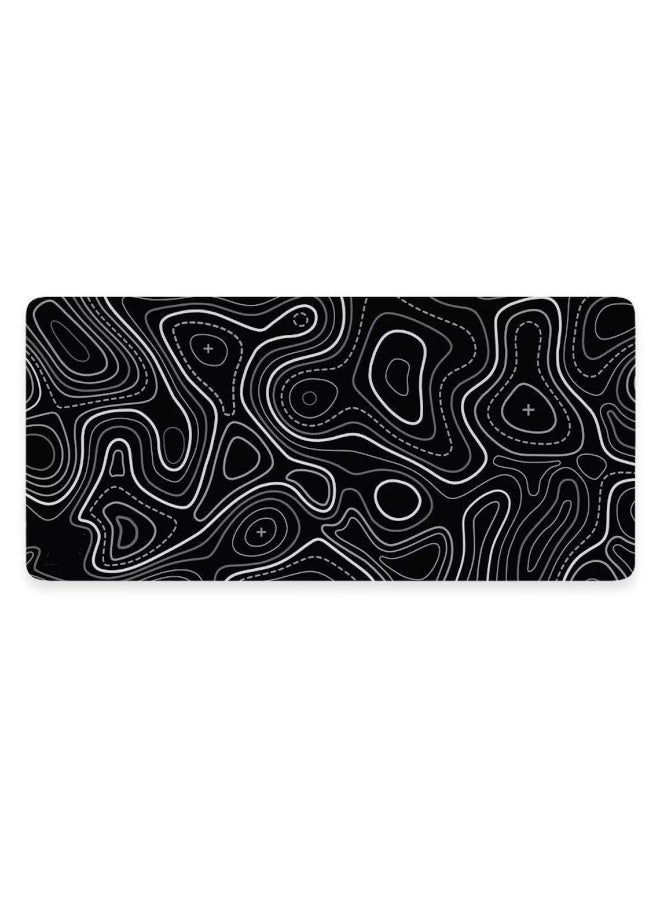 Topographic Dots Gaming Mouse Pad (70 x 30cm) - Soft Speed surface Mouse Mat - 3mm Non Slip Rubber Base - Mousepad Stitched Edges fit Keyboard Mouse Desk Pad for Gaming and Office - Image 1