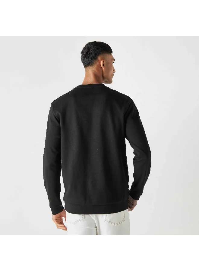Iconic Iconic Textured Sweatshirt with Long Sleeves