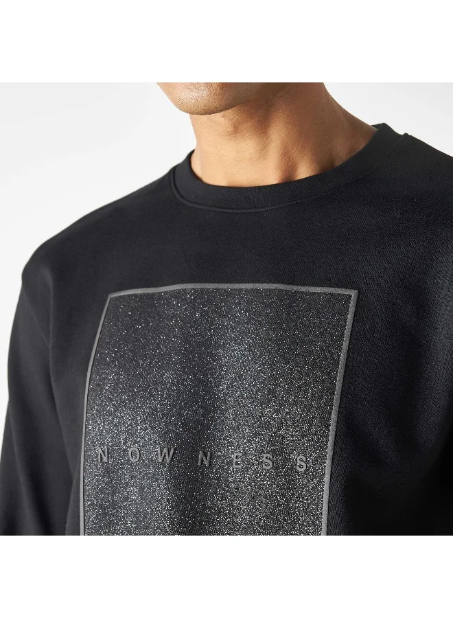 Iconic Iconic Textured Sweatshirt with Long Sleeves
