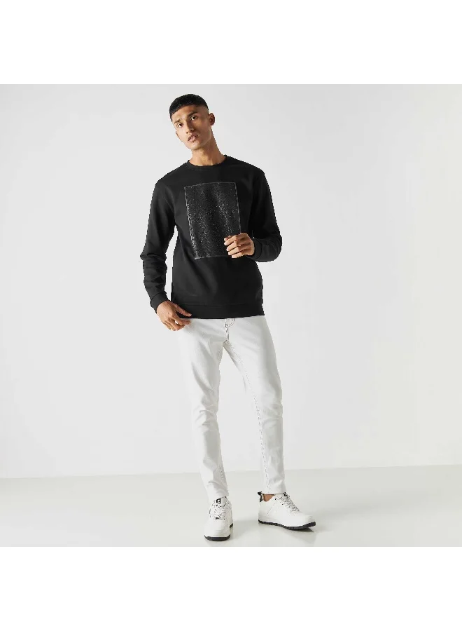 Iconic Iconic Textured Sweatshirt with Long Sleeves
