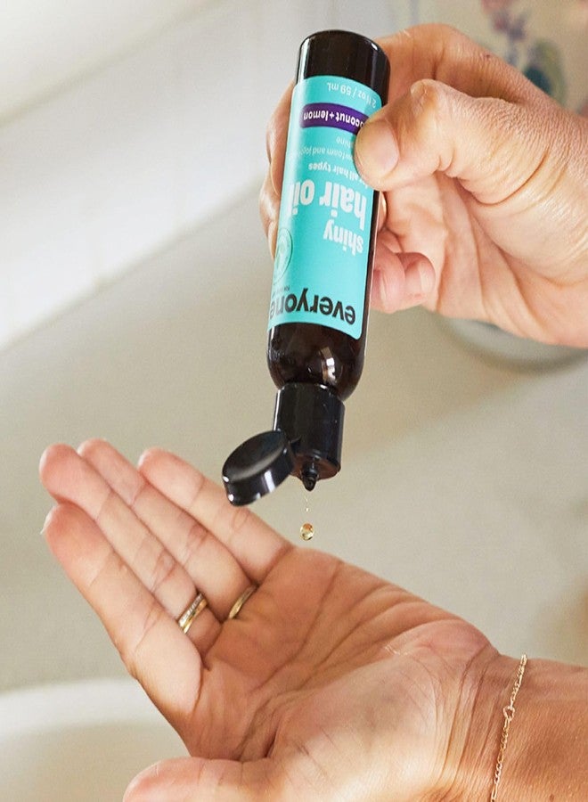 Everyone Hair Care Hair Oil - Coconut & Lemon, 2 fl oz Bottle, Hair Treatment Oils for Shiny Hair, Flyaways & Frizz Control, Sulfate Free & Paraben Free - Image 4