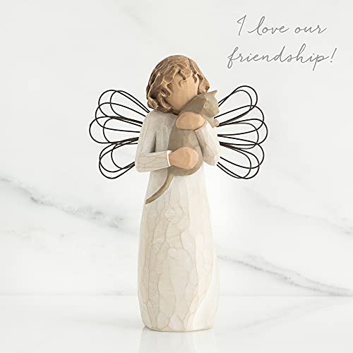 Willow Tree with affection Angel, I Love Our Friendship, Gift to Celebrate Loving Pets and Cat Lovers, Sculpted Hand-Painted Figurine - Image 5