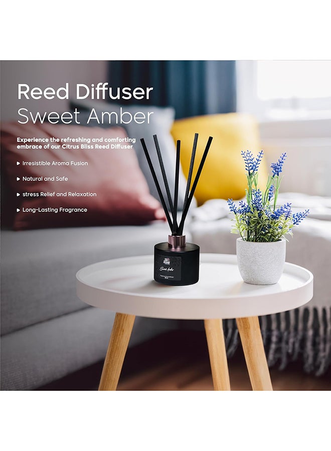 Dr Scent Breeze of Joy Reed Diffuser, A Symphony of Joyful Scents for Your Space - 150ml (Sweet Amber) - Image 4