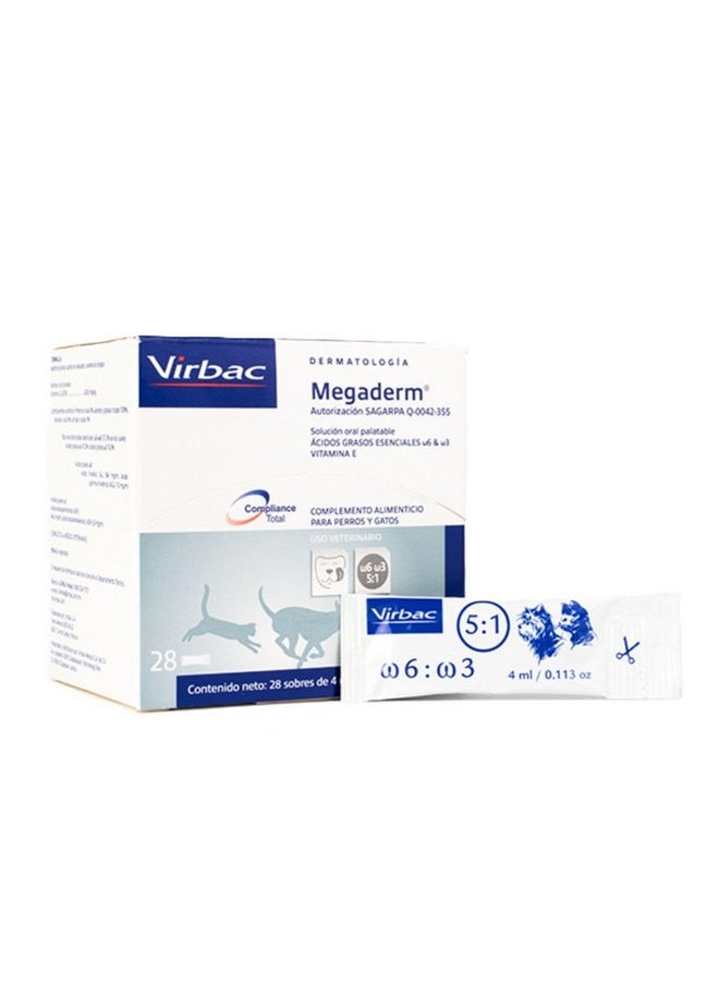Virbac Omegaderm EZ Dose, Small Dog/Cat, 28 Count, 4 mL