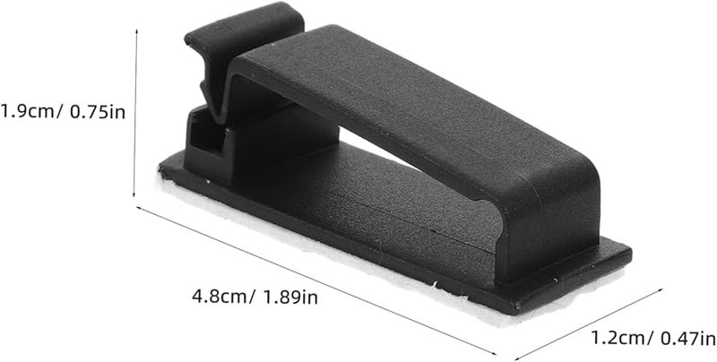 Tehaux 10 Pack Self Adhesive Cable Clips Cord Organizer for Desk Wire Management - Image 3