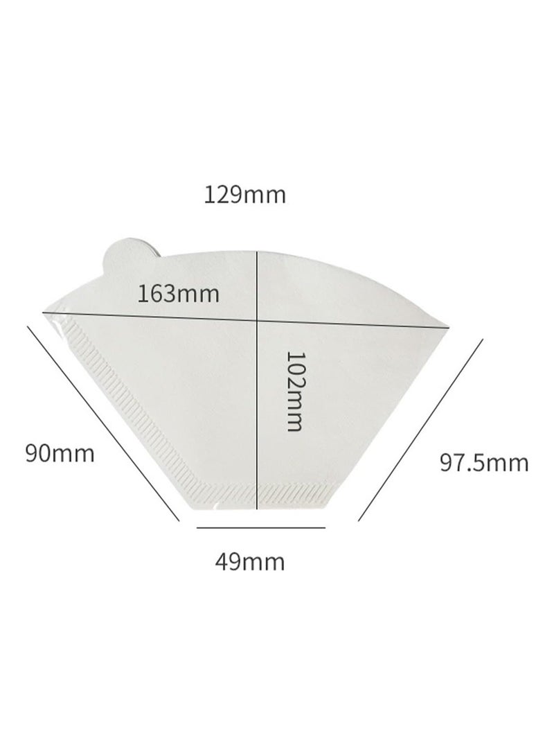 100 Count Coffee Filters 2-4 Cup, Disposable Coffee Paper Filters Naturally Whitened, Cone Coffee Filters Compatible with Most U-shaped Coffee Filter