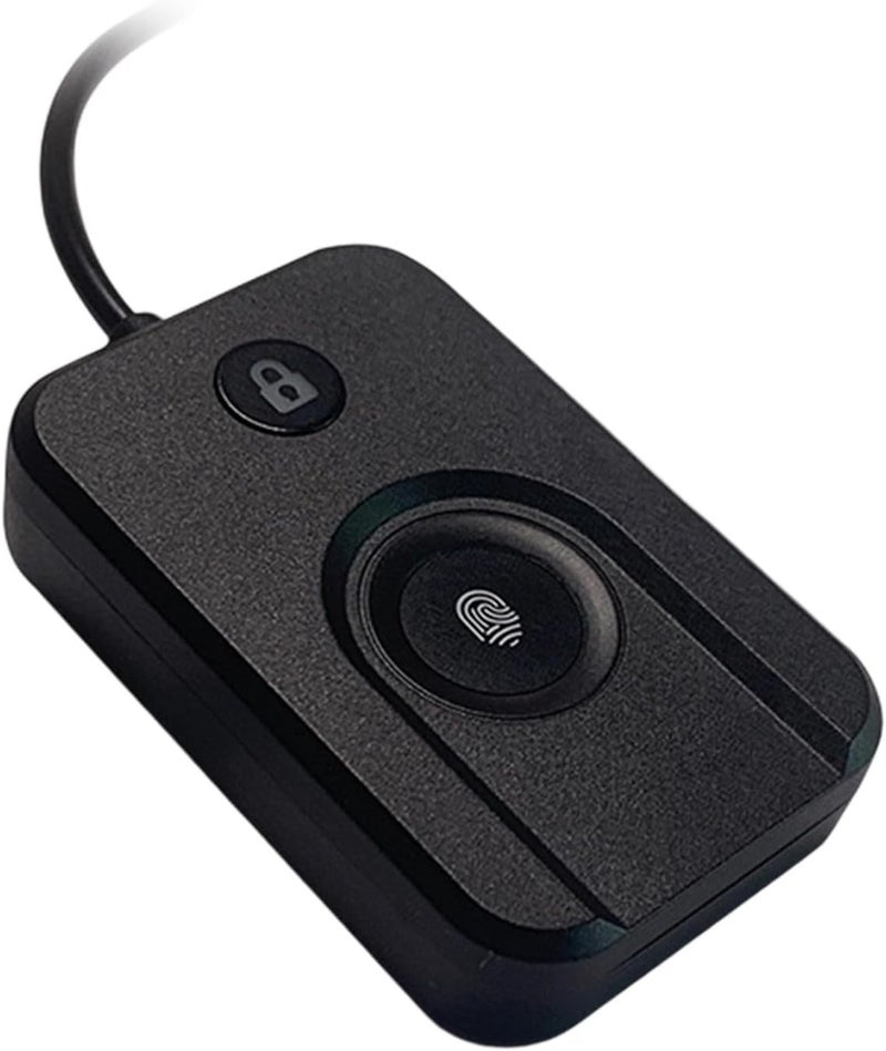 جودة موثوقة متكرر جهاز تسجيل الدخول ببصمات الأصابع عبر USB لأنظمة 10/11 مع حسابات متعددة وقفل الشاشة بنقرة واحدة، يشمل كابل تمديد بطول 5 أقدام، تسجيل دخول متعدد الحسابات ببصمات الأصابع مصمم بدقة - Image 4