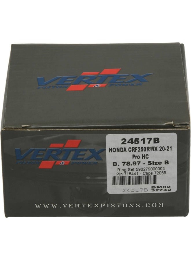 VERTEX 24517B Forged High Compression Piston Kit Compatible with/Replacement For Honda CRF 250 R 2020-2021, CRF 250 RX 2020-2021 14.4:1 Compression Ratio, 79 mm Cylinder Diameter, 250 cc Displacement - Image 4
