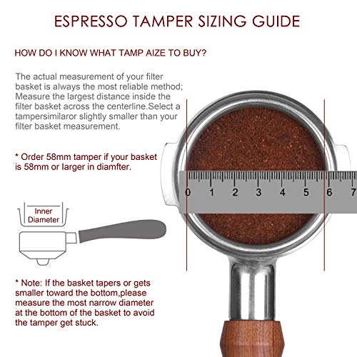 SANTOW 58mm Espresso Tamper, SANTOW Barista Coffee Tamper with Flat Stainless Steel Base – Professional Espresso Hand Tamper - Image 5