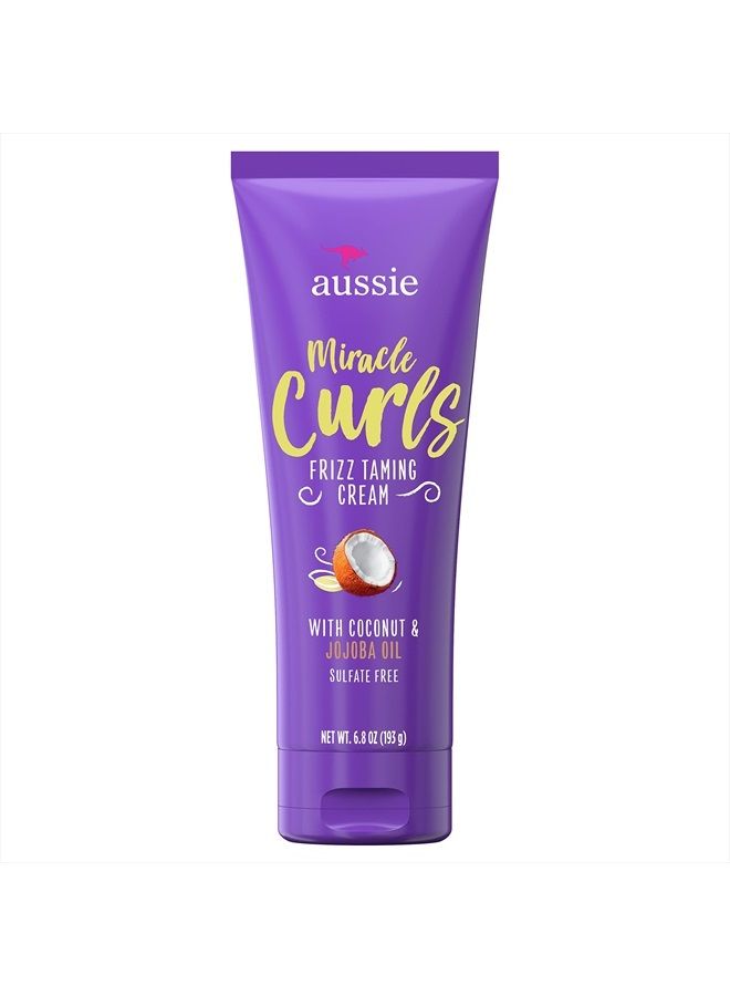 Aussie Miracle Curls Frizz Taming Curl Cream With Coconut & Jojoba 6.8 Oz - Image 1