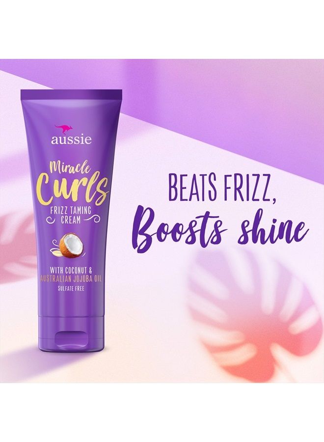 Aussie Miracle Curls Frizz Taming Curl Cream With Coconut & Jojoba 6.8 Oz - Image 3