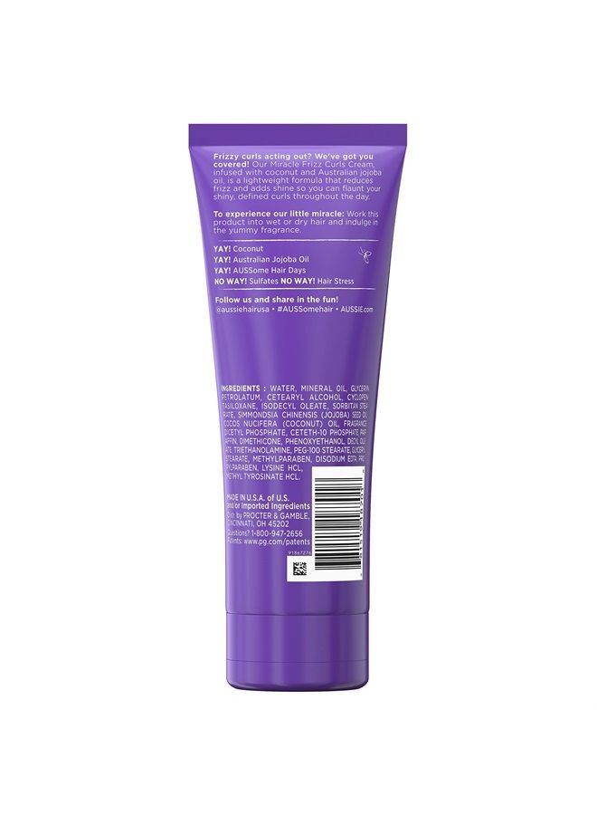 Aussie Miracle Curls Frizz Taming Curl Cream With Coconut & Jojoba 6.8 Oz - Image 2