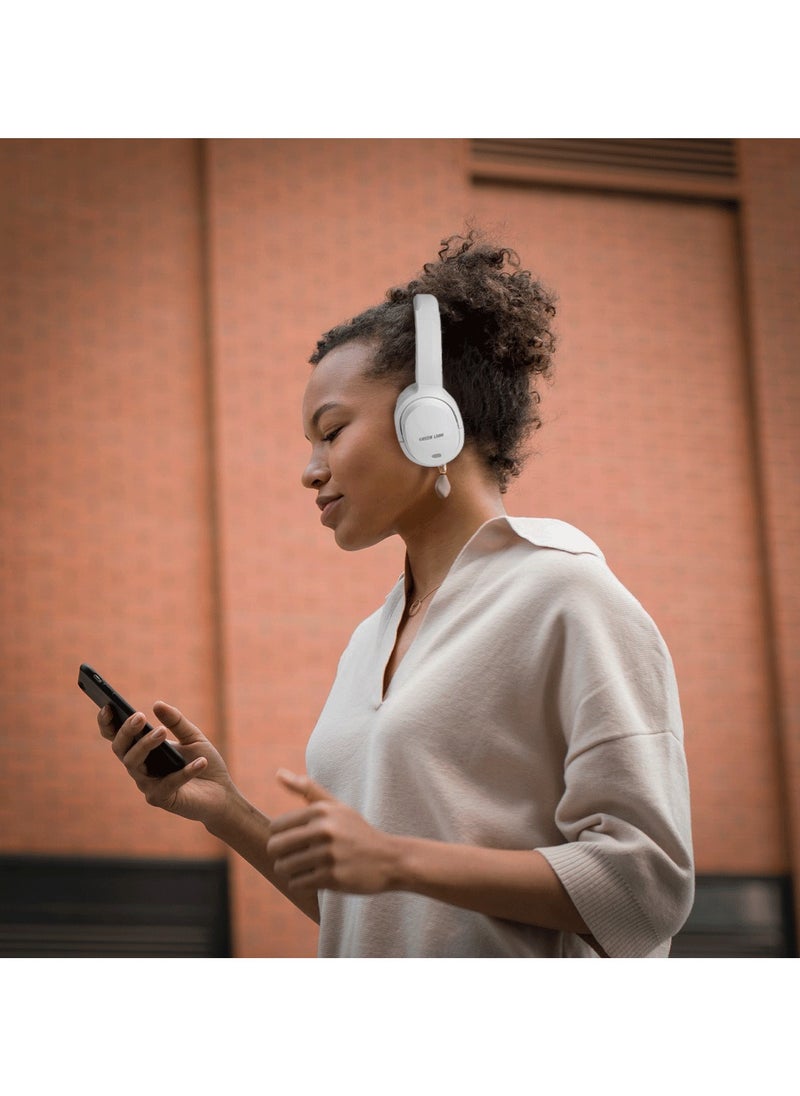 GREEN LION - SanSiro Wireless Headphone / BT 5.3 / AUX Input / Microphone / Comfortable to Wear / Light Weight / Type-C Charging / Considerable Working Distance / Significant playing & Talking Time - White - Image 1