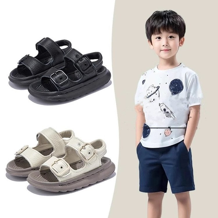Children'S Sandals 2025 Boys And Girls Belt Buckle Anti-Kick Beach Shoes Baby Casual Lightweight Sandals Trendy - Image 4