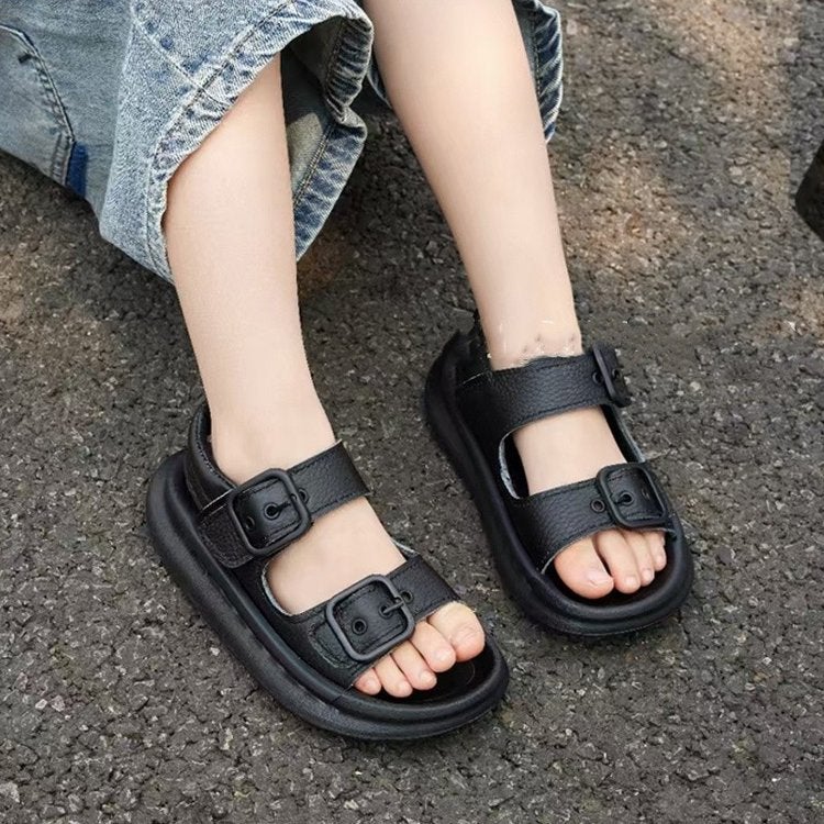 Children'S Sandals 2025 Boys And Girls Belt Buckle Anti-Kick Beach Shoes Baby Casual Lightweight Sandals Trendy - Image 3