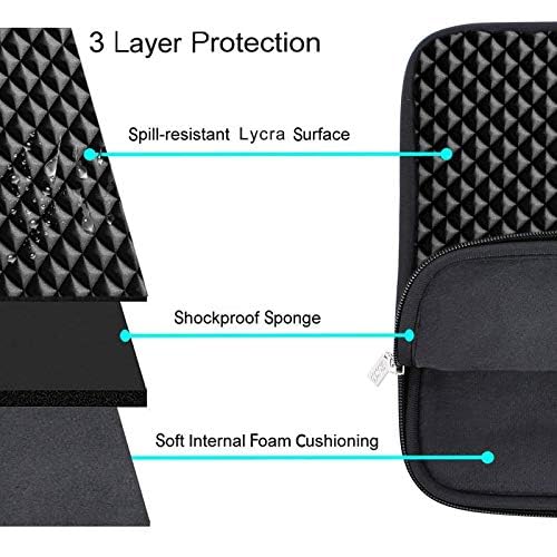 SUKHAD Diamond Foam Splash Shock Proof Tablet, Laptop Sleeves for 11” Inch Laptop - Black - Image 3