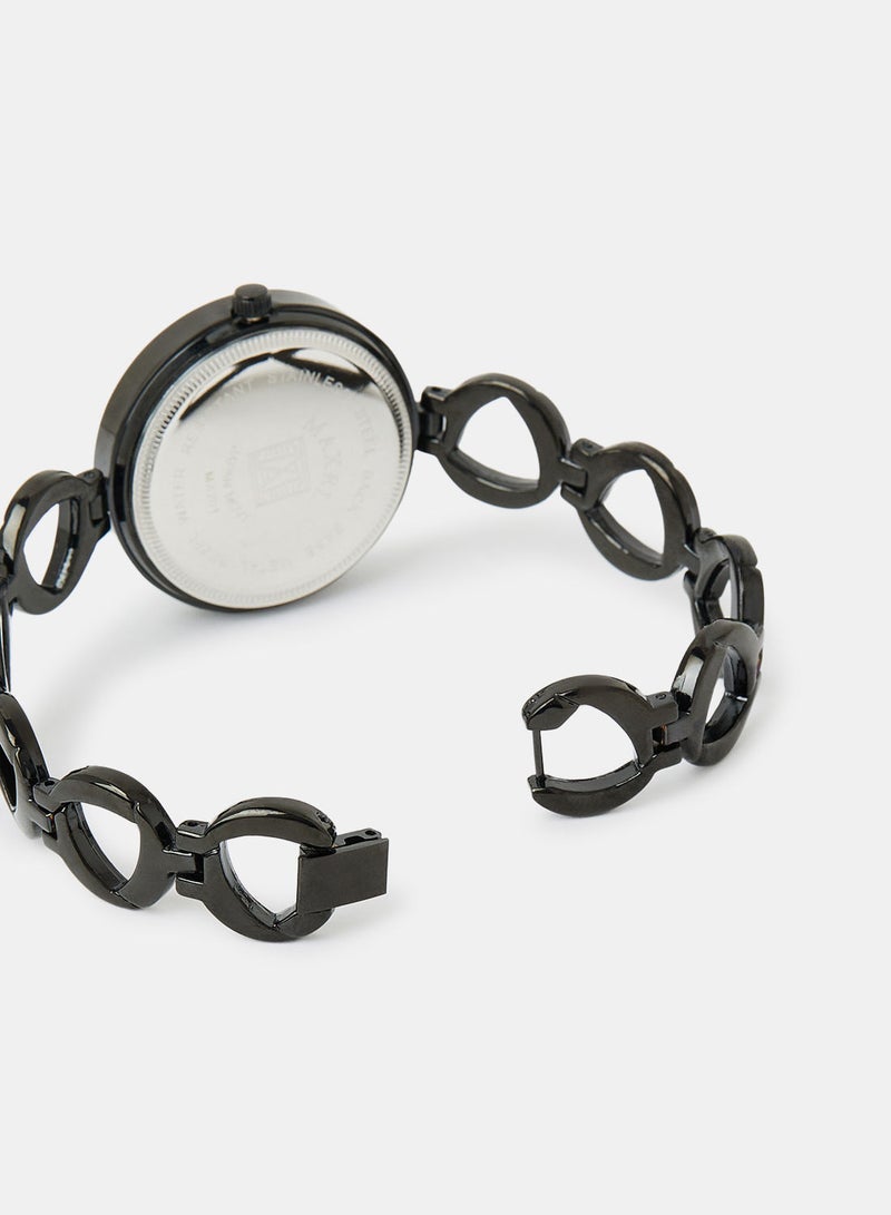 ماكسل ساعة يد كوارتز كلاسيكية عصرية أنالوج بعقارب MX477 للنساء - 28 ملم - Image 3