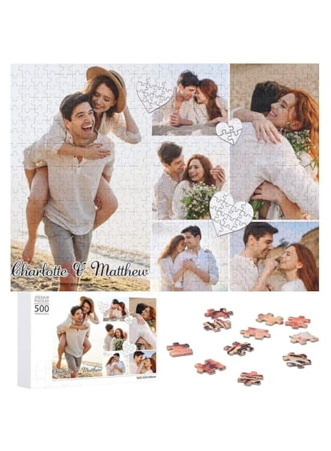 احجية مخصصة لهدايا عيد الحب لصديقك واحجية الصور المقطوعة المخصصة لعيد الحب 300/500/1000 قطعة هدايا لحفلات الزفاف واعياد الميلاد - Image 1