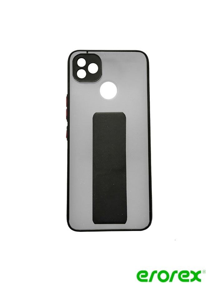 إيروريكس جراب سيليكون بتصميم غير لامع ومقبض مغناطيسي ومقبض يدوي لهاتف Itel Vision 1 Plus أسود  - Image 1