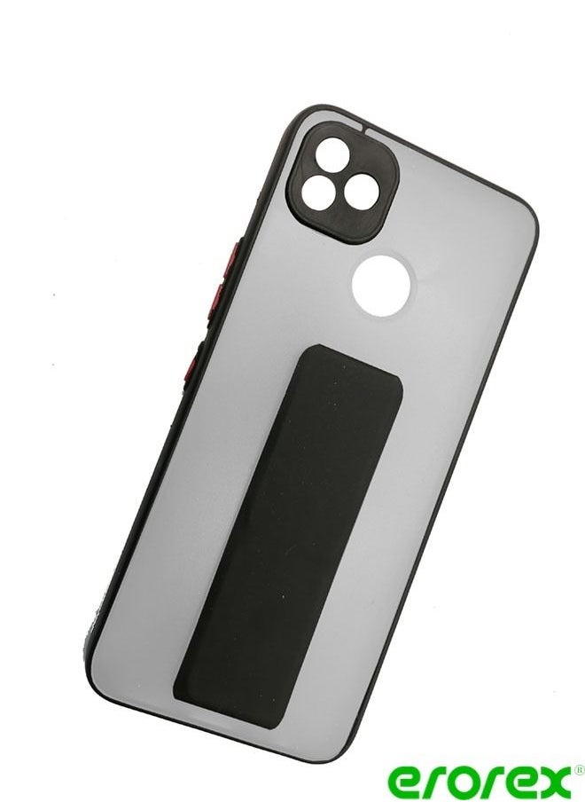 إيروريكس جراب سيليكون بتصميم غير لامع ومقبض مغناطيسي ومقبض يدوي لهاتف Itel Vision 1 Plus أسود  - Image 2