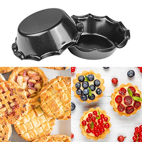 Webake Mini Pie Pan Set of 4, Nonstick 5 Inch Pie Plate Baking Dish with Ruffled Edge, Individual Round Bakeware Pie Tins for Toaster Oven Air Fryer Insta Pot - Image 5