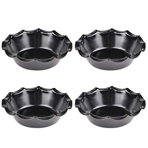 Webake Mini Pie Pan Set of 4, Nonstick 5 Inch Pie Plate Baking Dish with Ruffled Edge, Individual Round Bakeware Pie Tins for Toaster Oven Air Fryer Insta Pot - Image 1