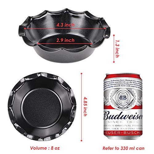 Webake Mini Pie Pan Set of 4, Nonstick 5 Inch Pie Plate Baking Dish with Ruffled Edge, Individual Round Bakeware Pie Tins for Toaster Oven Air Fryer Insta Pot - Image 4