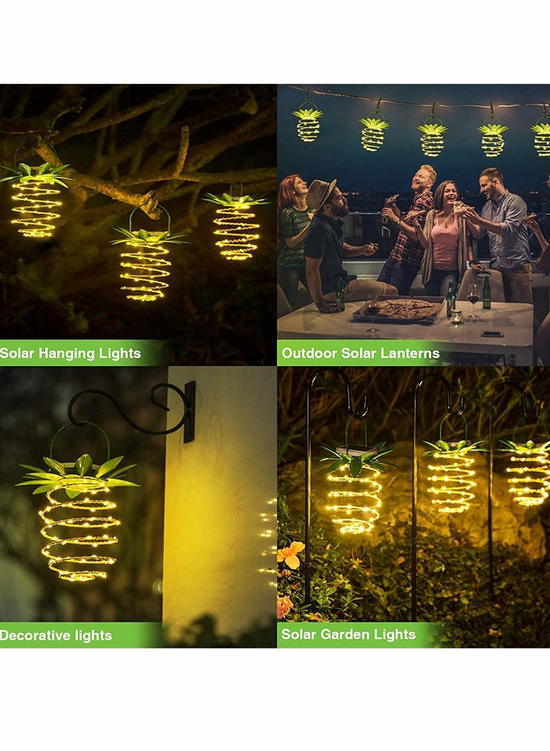 Zikra Solar Hanging Lights Outdoor 60 LED Waterproof Landscape Lanterns Solar Powered Decorative Garden Lighting for Yard Patio Lawn Balcony Path Tree 2 Pack - Image 3