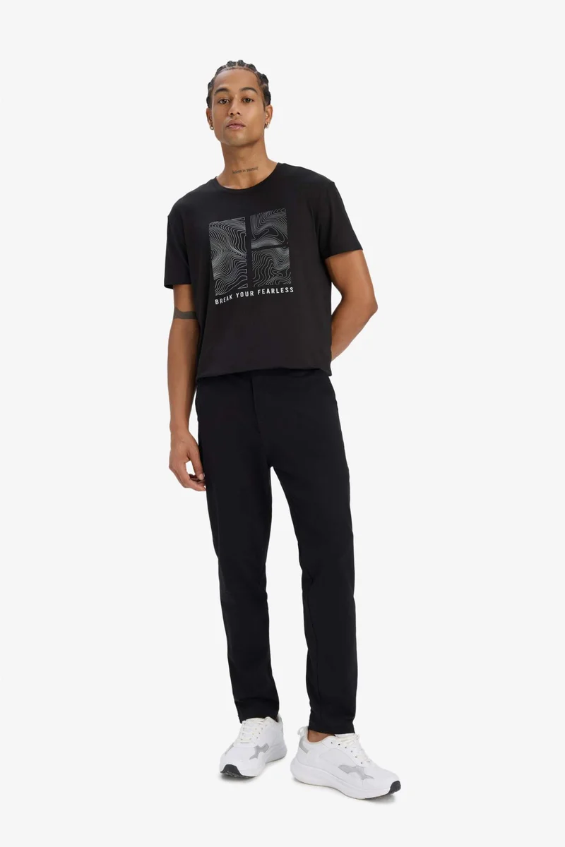 ديفاكتو DeFactoFit Standard Fit Crew Neck Printed Sports T-Shirt
