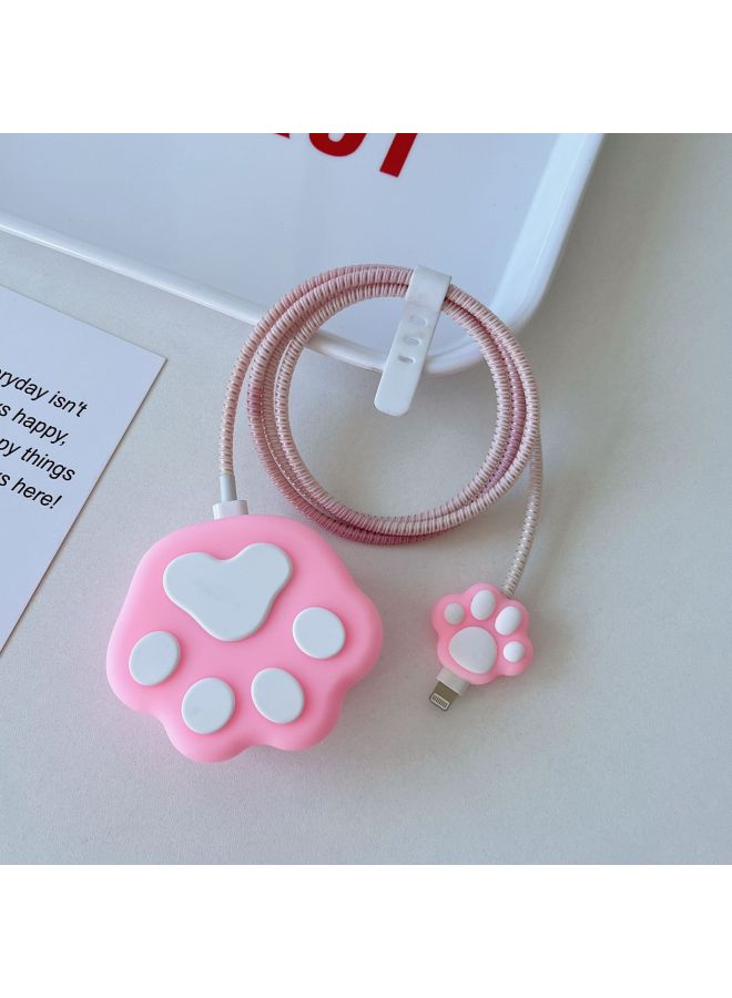 Beauenty 2024 Cartoon British Rules 20W Fast Charging Head Protective Cover For Apple 20WPD Charger Folding Three-plug-Specifications:Apple British Standard 20w Snail 4-piece Set - Image 3