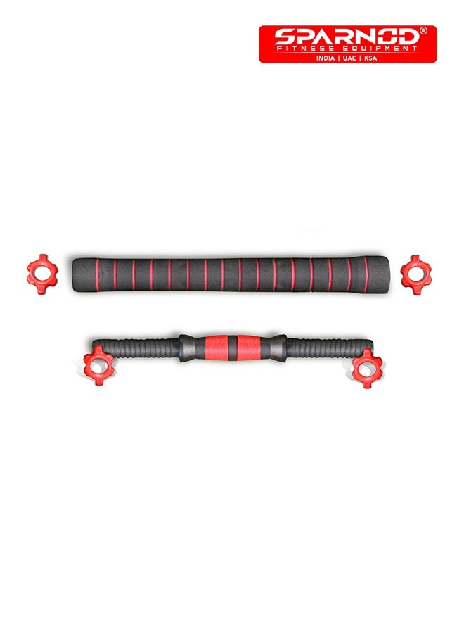 Sparnod Fitness SCD-30 2-In-1 Dumbbells/Barbell Set (30Kg) - Easy 3-Step Assembly With Connector Rod, Eco-Friendly Weights, Concrete Dumbbells With Pvc Coating, Slip-Free Handgrip, Total Home Fitness  - Image 3