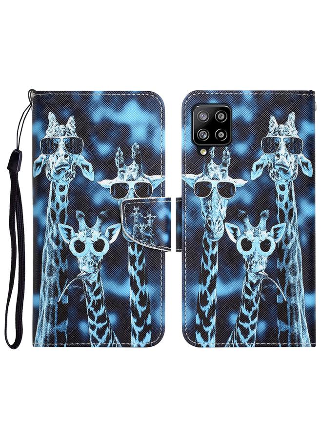 اس-توب جراب هاتف جلدي برسومات ملونة لهاتف Samsung Galaxy A22 4G - Image 1