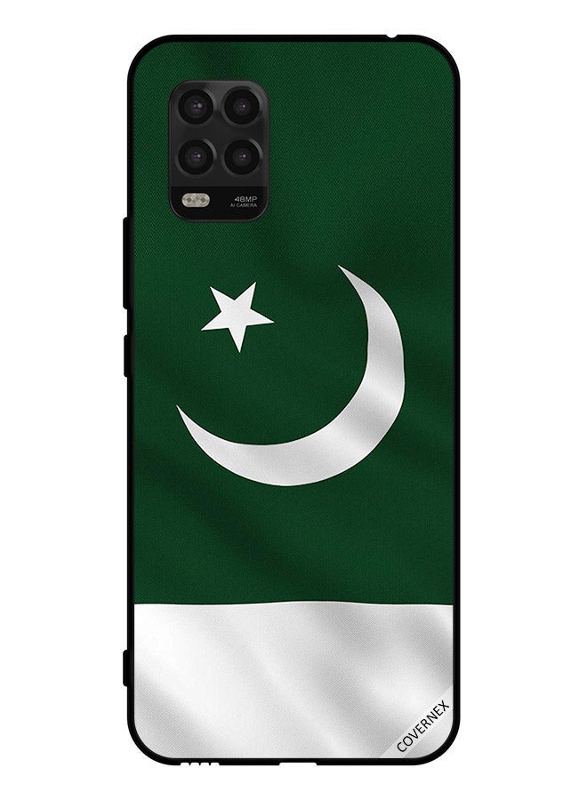 Covernex Protective Case Cover For Xiaomi Mi 10 Lite 5G Pakistan Flage Vertical - Image 1
